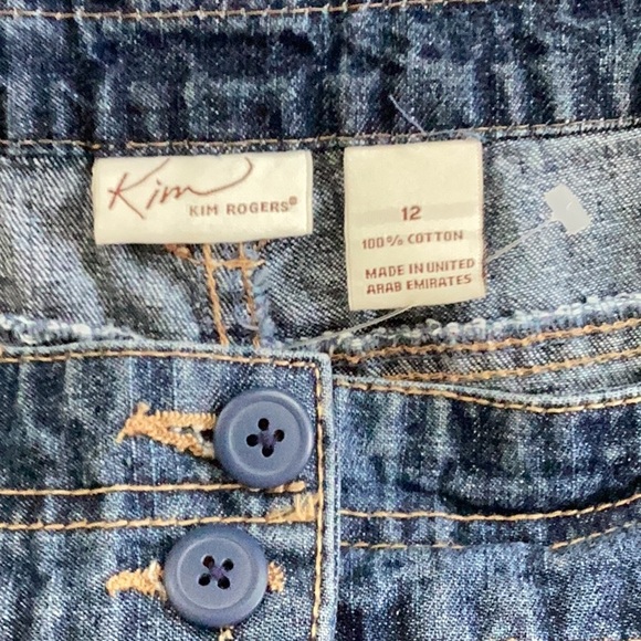 🦋NWOT Kim Rogers Just So Fun Size 12 Denim Skirt Wardrobe Must Have 🦋 - Picture 8 of 9